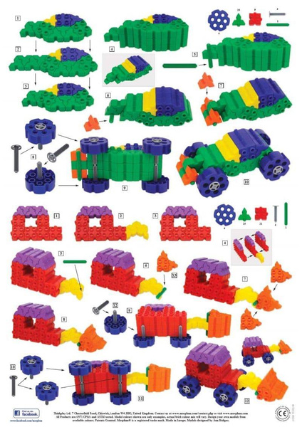 Morphun 12 Vehicles 140 el. - Construction blocks