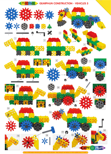 Morphun GearPhun Vehicles 324 el. - Construction blocks