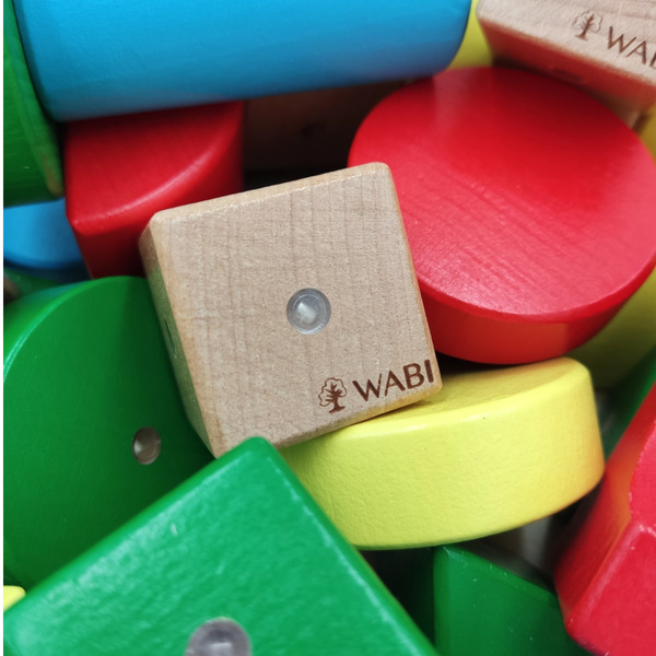 WABI Magnetic Blocks Educational Set 120 el. + WABI Pad magnetic tray