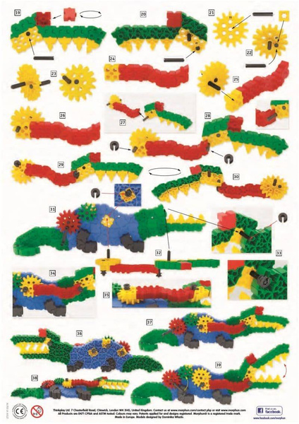 Gearphun Shark and Crocodile blocks - 200 el.