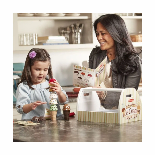 Melissa & Doug Lodziarnia – drewniany sklep z lodami dla dzieci 3+