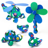 Clixo magnetic blocks - Crew Pack - green - blue - 30 el.