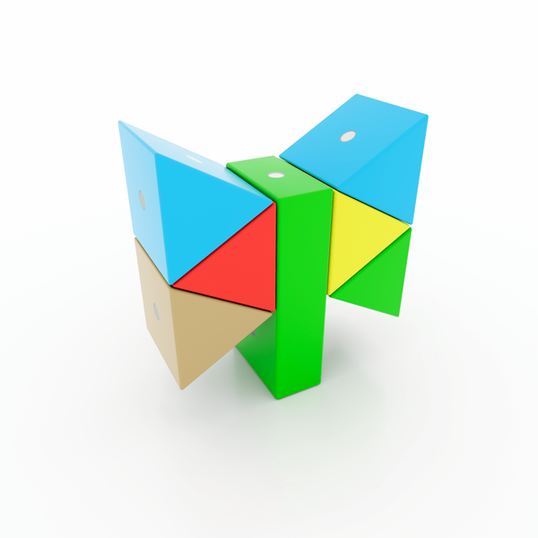 Drewniane klocki magnetyczne WABI 20 el. – starter 3+