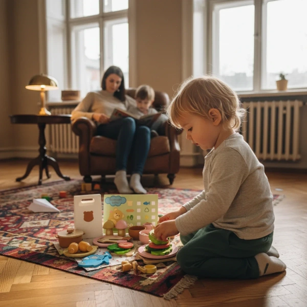 Drewniany zestaw kuchenny dla dzieci 40+ el. – Kabi 3+