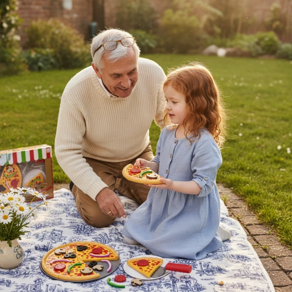 Magnetic Pizza Play Set with Toppings – Popular Playthings 3+