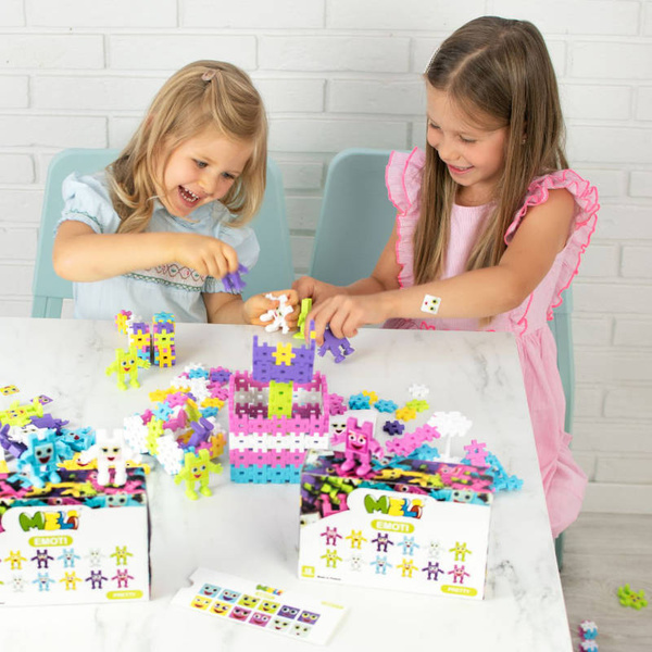 Klocki Meli Emoti Pretty 12 figurek – kolorowe buźki 3+