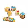 Goki układanka Kubus – drewniane klocki logiczne z wzorami dla dzieci 3+