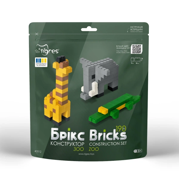 Klocki konstrukcyjne Bricks - Zoo - 190 el.