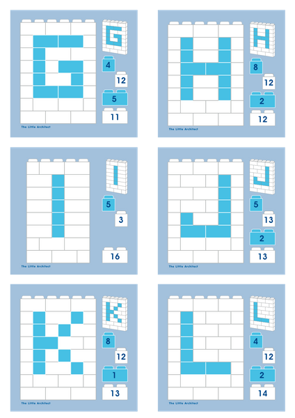 Little Architect educational blocks - Letters and Numbers 630 el.