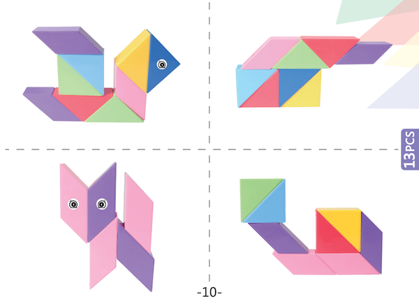 Klocki Magnetyczny Tangram - Magic Big Tangram 60 el.