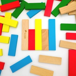 Klocki drewniane WABI Planks Edu [8+12 cm] - 200 szt.