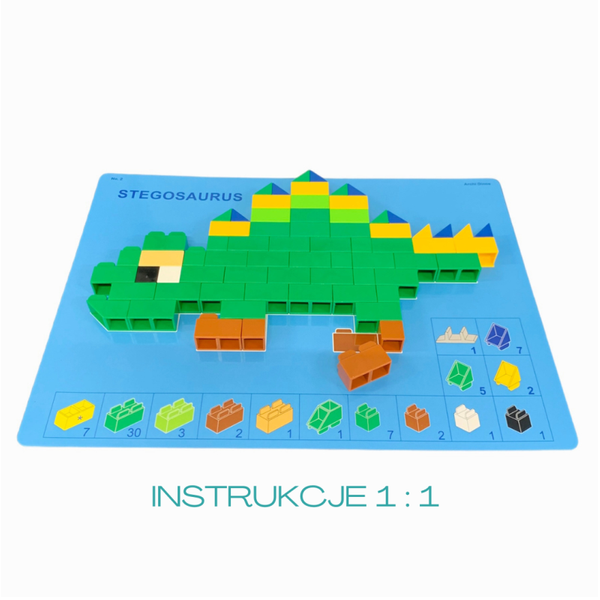 Klocki konstrukcyjne dinozaury 750 el. – Little Architect 5+