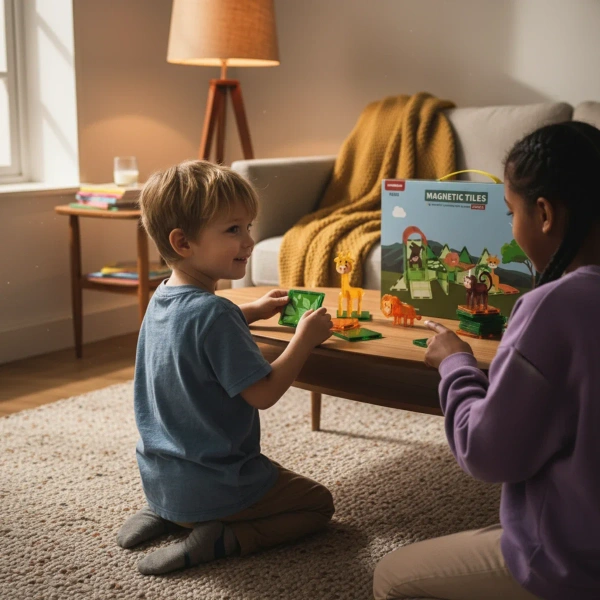 Jungle Magnetic Tiles 30 Pieces with Animals – X-Bida 3+