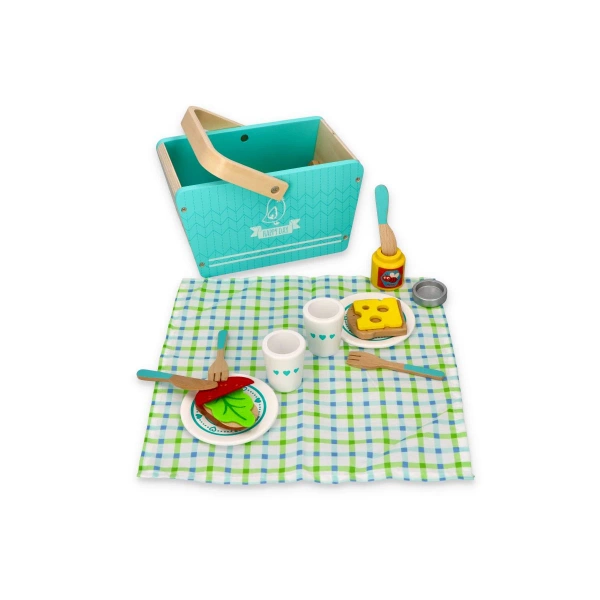 Picnic basket with accessories - mint