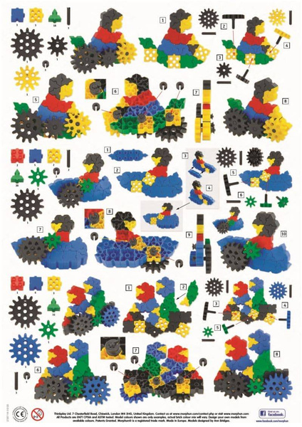 Morphun Gearphun 500 el construction block set. + Instructions 60 pp. A4