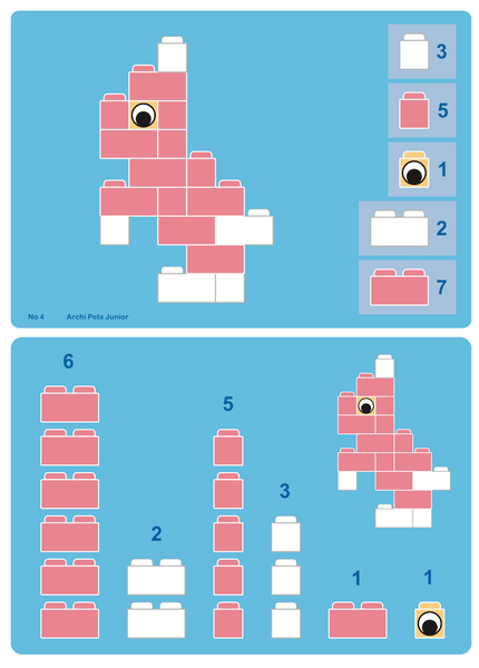 Little Architect Educational Blocks - Archi Pets Junior 350 el.