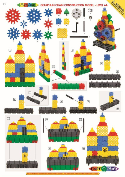 Gearphun Sprockets and chains 270 el. - Construction blocks