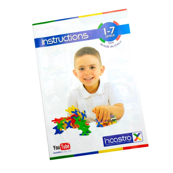 Klocki konstrukcyjne Incastro Pack 200 elementów – 10 kolorów 4+