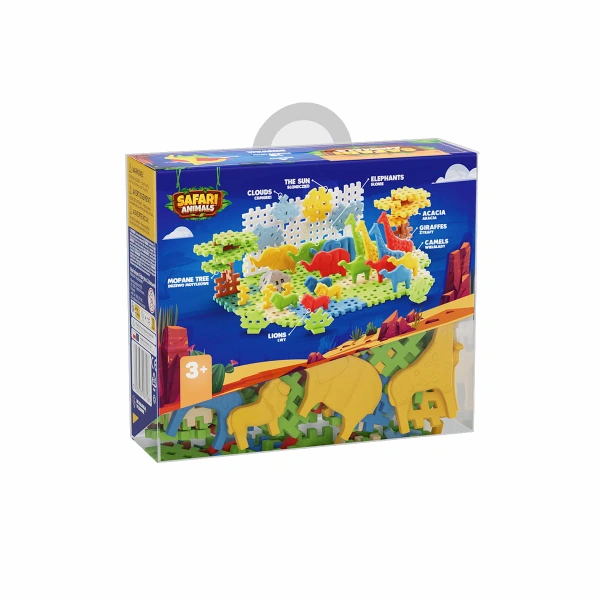 Marioinex Mini Waffle Animals Safari 100 el. – klocki z figurkami 3+