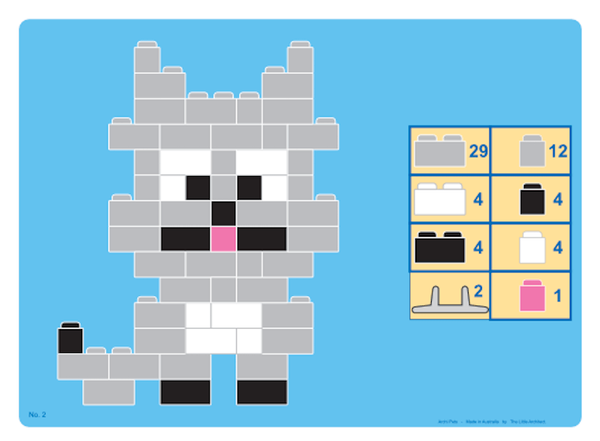 Klocki ArchiPets 630 el. konstrukcyjne zwierzątka – Little Architect 5+