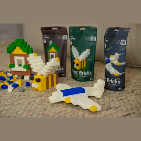 Klocki konstrukcyjne Bricks - Samolot - 85 el.