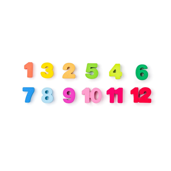 Colorful wooden teaching clock with blocks - 102 el.
