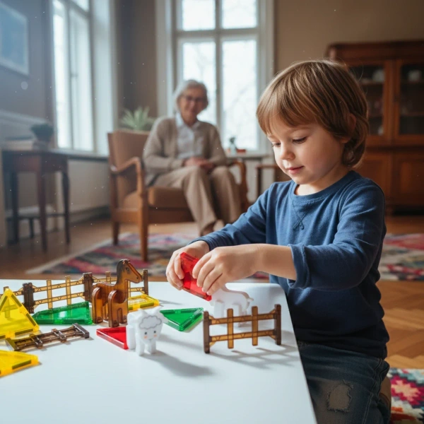 Klocki magnetyczne farma 26 el. – Magnetic Tiles 3+