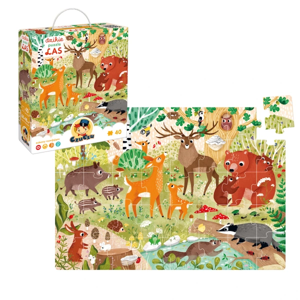 Puzzle CzuCzu Dzikie puzzle Las zwierzęta leśne 3+