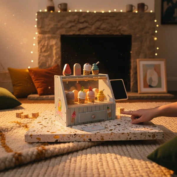 Wooden Ice Cream Shop Toy with Accessories – Kabi 3+