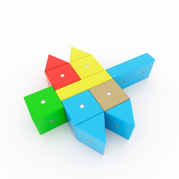 Drewniane klocki magnetyczne WABI 20 el. – starter 3+