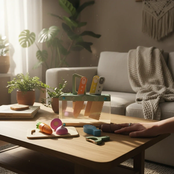 Wooden Kitchen Accessories Play Set 12 pcs – Kabi 3+