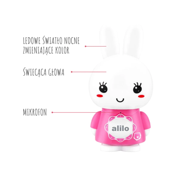 Króliczek Alilo Big Bunny G7C PINK - różowy