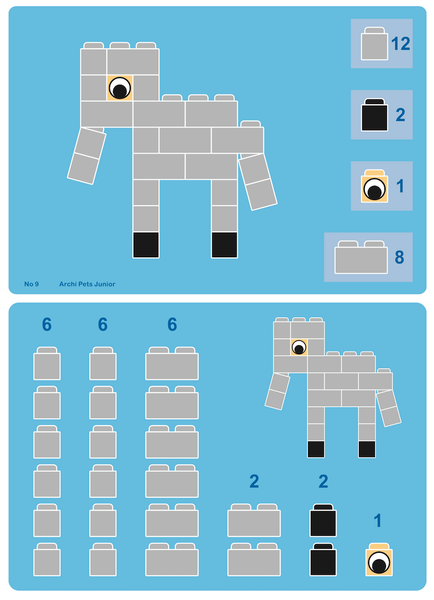 Little Architect Educational Blocks - Archi Pets Junior 350 el.