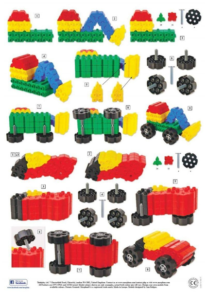 Morphun 4 Vehicles 64 el. - Construction blocks