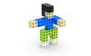 Klocki Meli Cube 200 elementów konstrukcyjne 3D – zestaw 3+