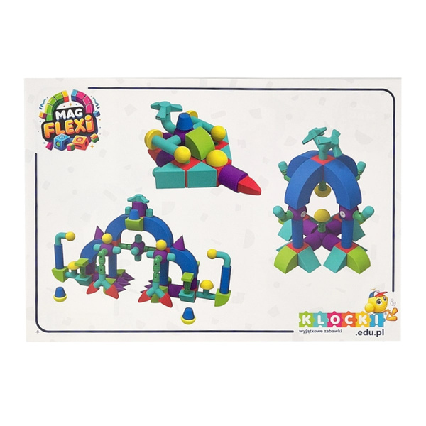 Magnetyczne piankowe klocki - MagFlexi - 100 el.