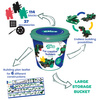 Clics Bucket 6in1 141 el. - Building Blocks - Dinosaurs