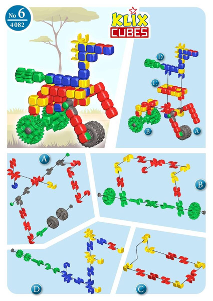 Klix Cubes Gears 310 el. - Construction Blocks