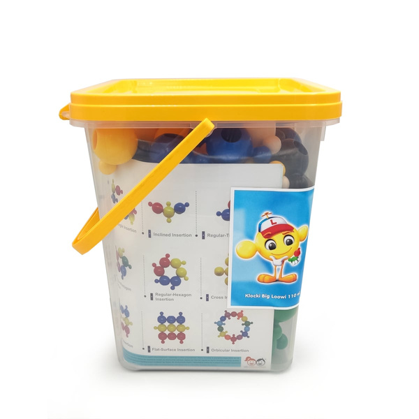 Duże klocki konstrukcyjne Big Loowi kulki 110 elementów 3+