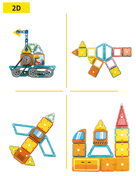 Magical Magnet Building Vehicles 6in1 magnetic blocks 98 el.