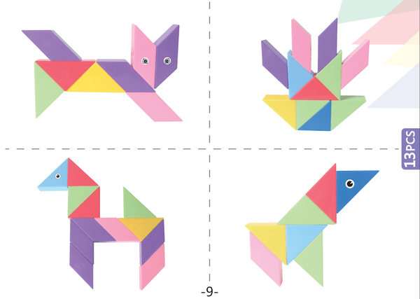 Klocki Magnetyczny Tangram - Magic Big Tangram 60 el.