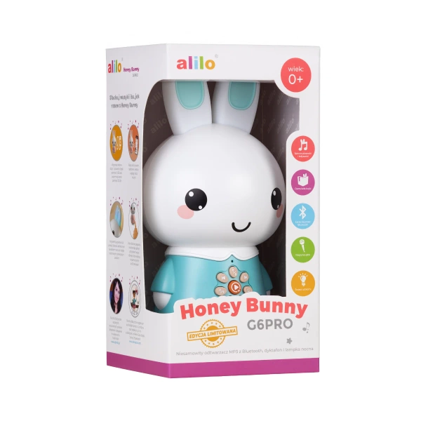 Króliczek Alilo Honey Bunny G6PRO BLUE - turkusowy
