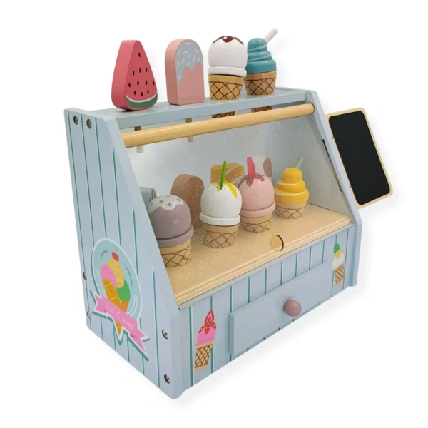 Wooden Ice Cream Shop Toy with Accessories – Kabi 3+