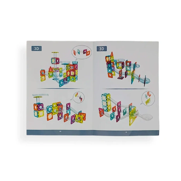 Magnetic Tiles Marble Roller Rainbow Set 95 pcs – X-Bida 3+