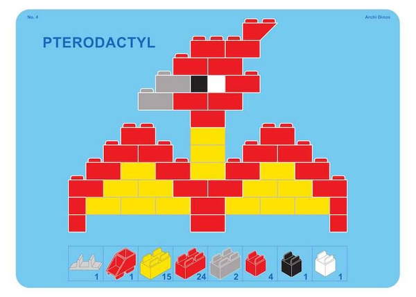 Klocki konstrukcyjne dinozaury 750 el. – Little Architect 5+