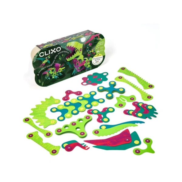 Flexible Magnetic Dino Blocks 36 Pieces – Clixo Adventur4+