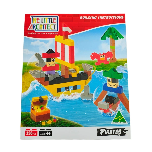 Klocki Little Architect Pirates 335 el. – piracki zestaw 4+