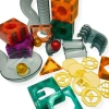 Kulodrom magnetyczny klocki tęczowe 95 el. – Magnetic Tiles3+