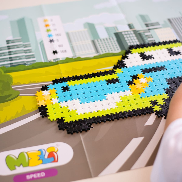 Klocki Meli Minis Speed 2w1 wyścigowe 500 el. – zestaw 3+