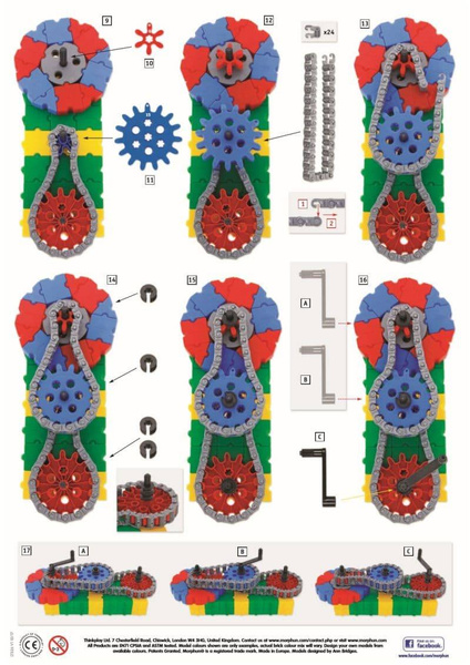 Gearphun Sprockets and chains 270 el. - Construction blocks